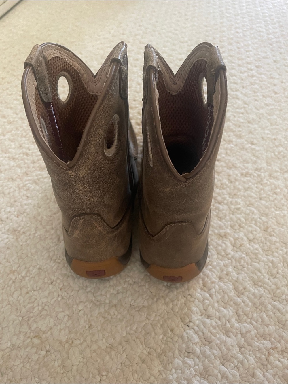 Boys Twisted X Brown Leather Work Boots- Size 3 - Picture 3 of 5